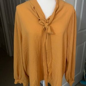 Mustard Tie Knot Blouse